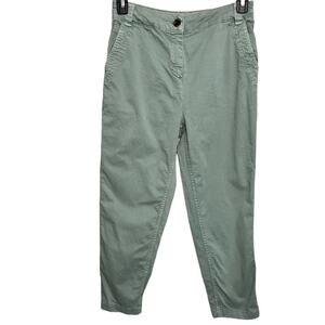 BODEN Green Cotton Twill Chino Ankle‎ Pants Women’s Size 6R